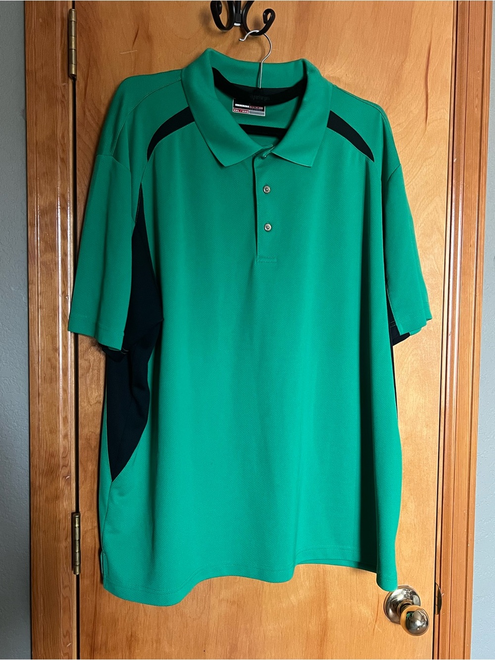 Grand Slam Green Polo with Black Panels